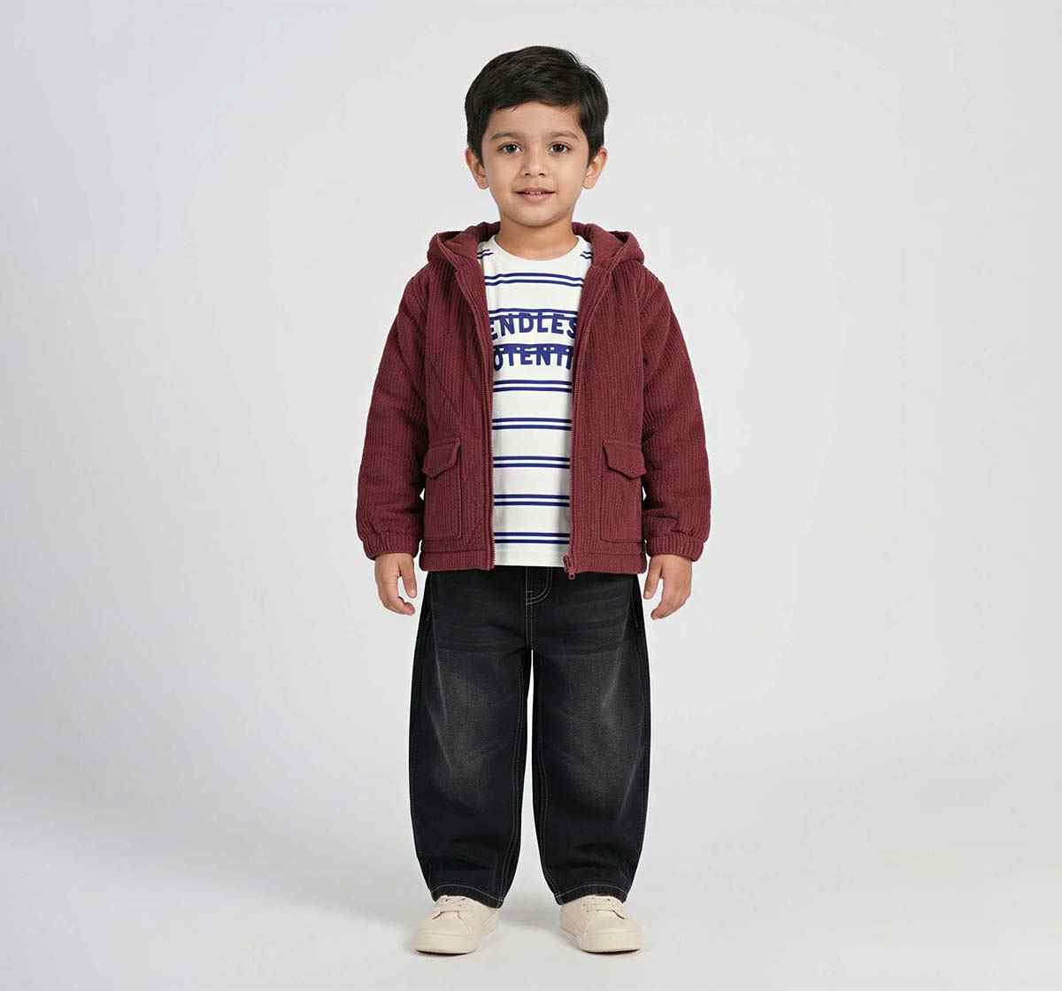Corduroy Puffer Jacket Rust