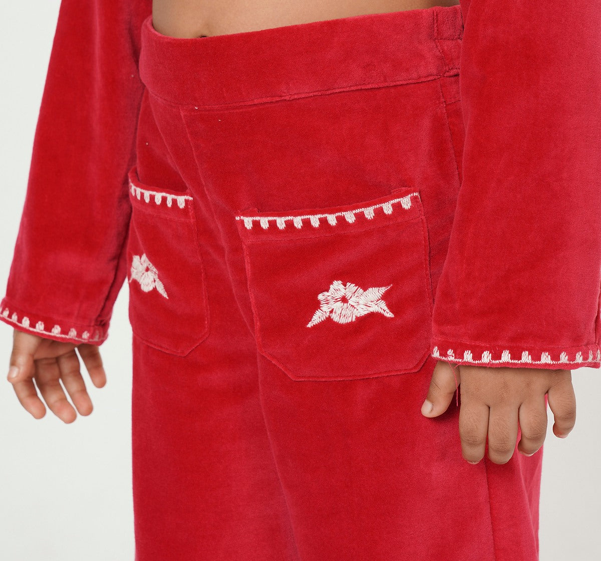 Embroidered Jacket and Bottom Set