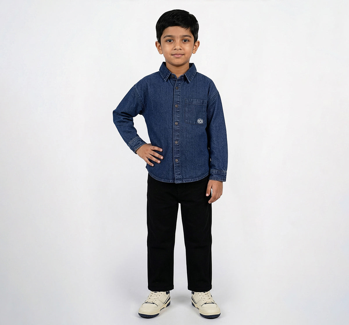 Full Sleeves Denim Shirt Navy