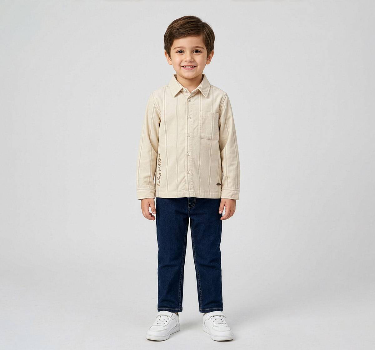 Boys Indigo Cotton Denim Regular Fit Jeans