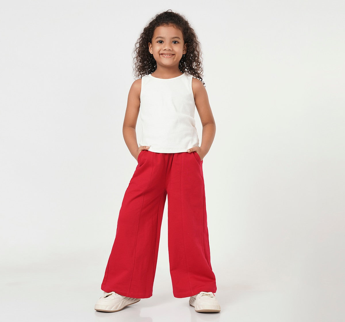 Wide Leg Joggers Burgundy