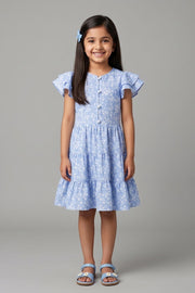 Girls Print Fit & Flare Dress