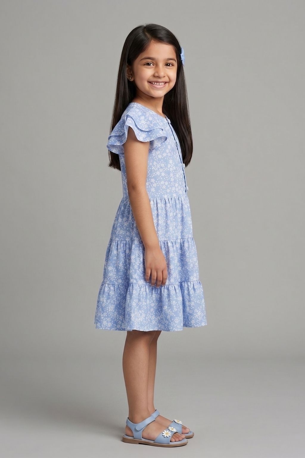 Girls Print Fit & Flare Dress