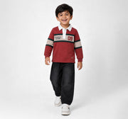 Full Sleeves Rugby Polo T-Shirt Red