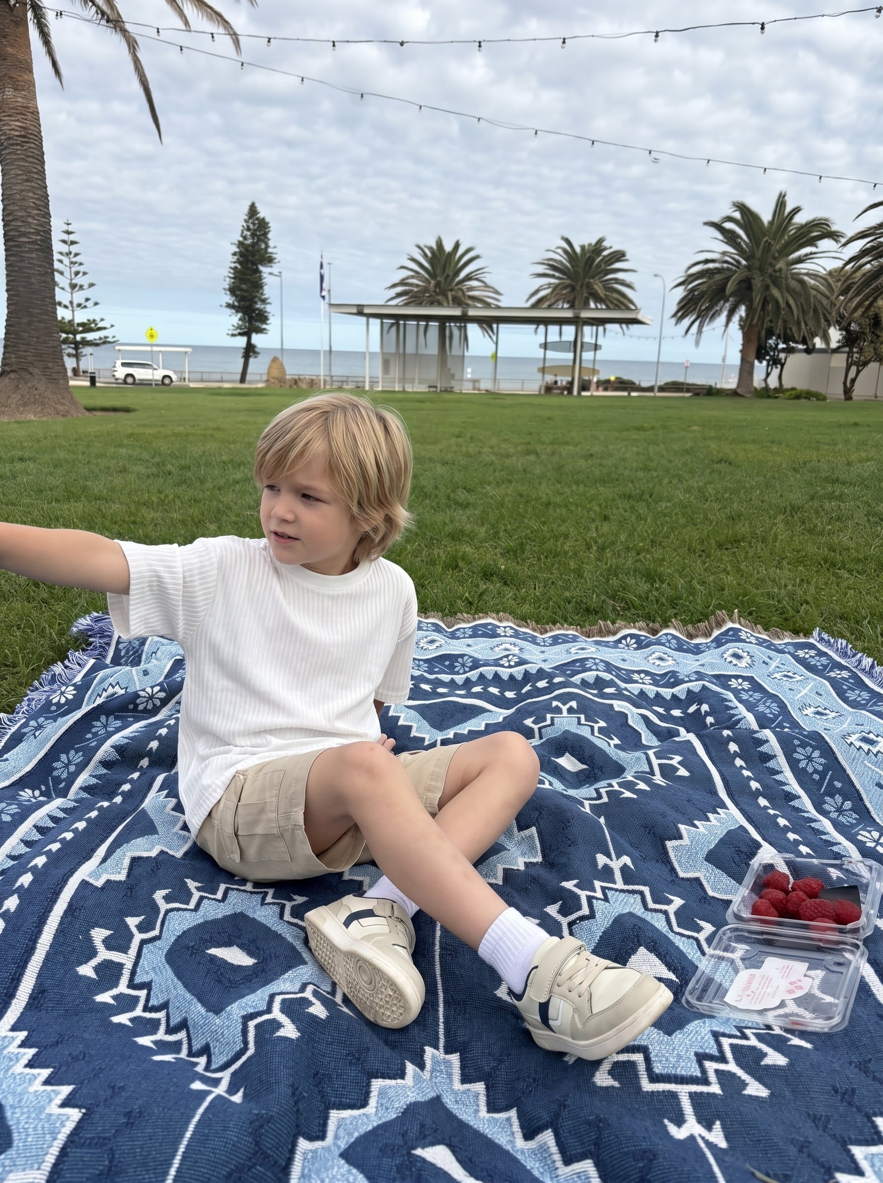 Rare Ones Boys White Jacquard Regular Fit T-Shirt