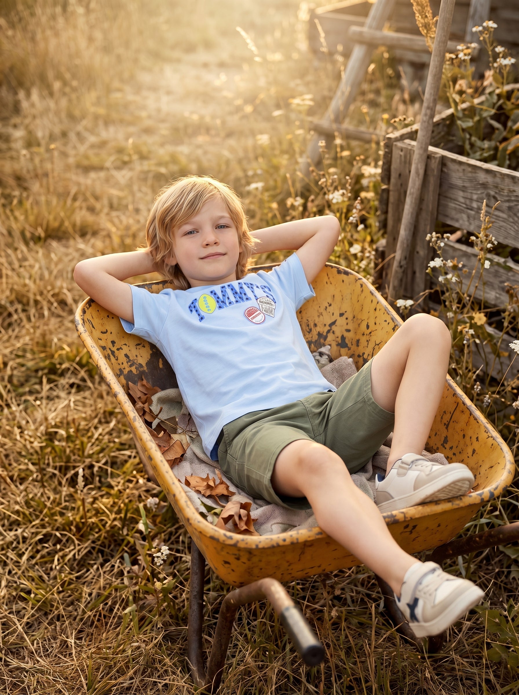 Boys Olive Cotton Solid Shorts Regular Fit