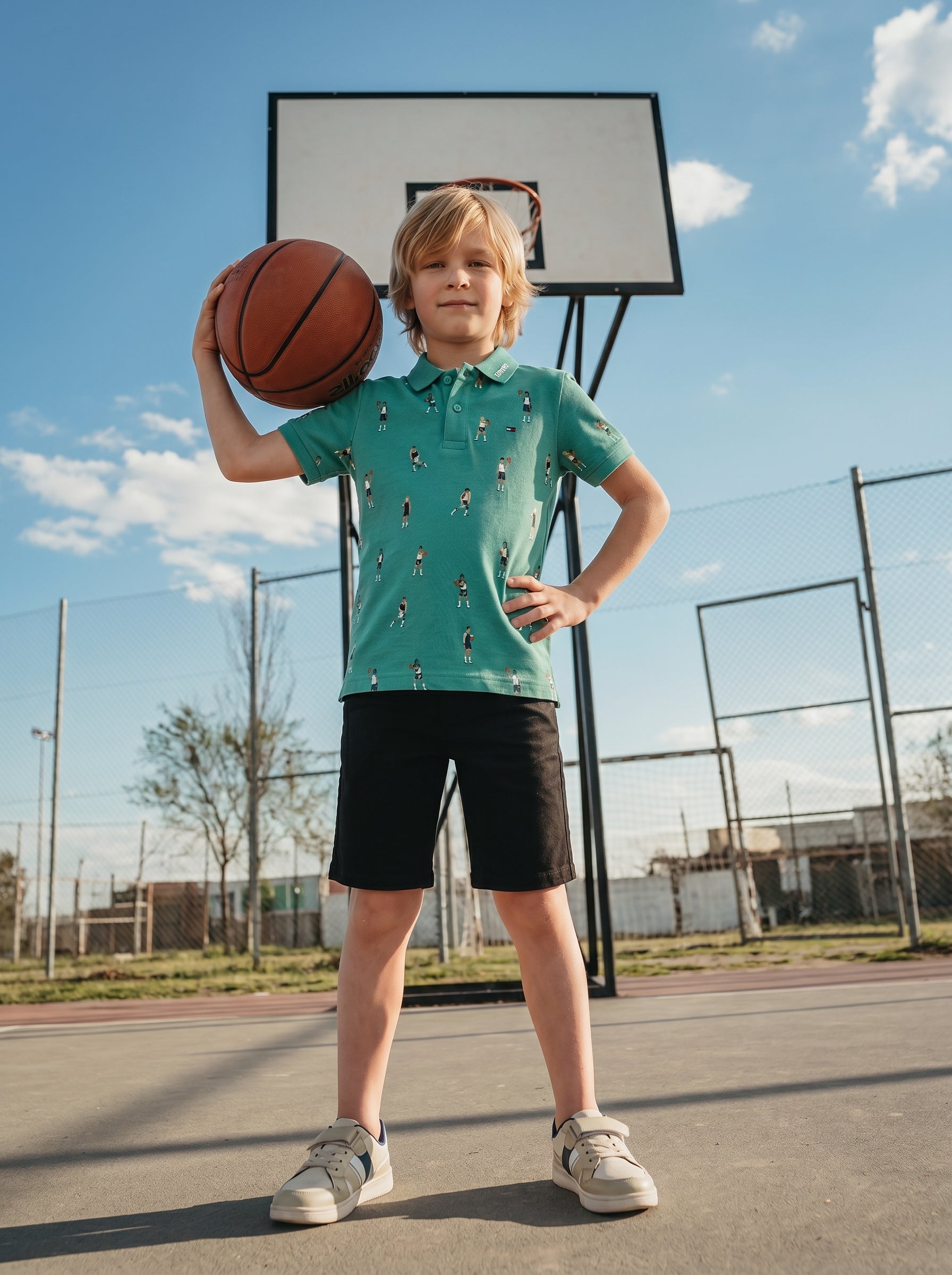Boys Black Denim Shorts – Regular Fit Cotton Blend