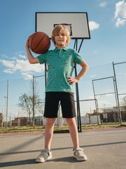 Boys Black Denim Shorts – Regular Fit Cotton Blend
