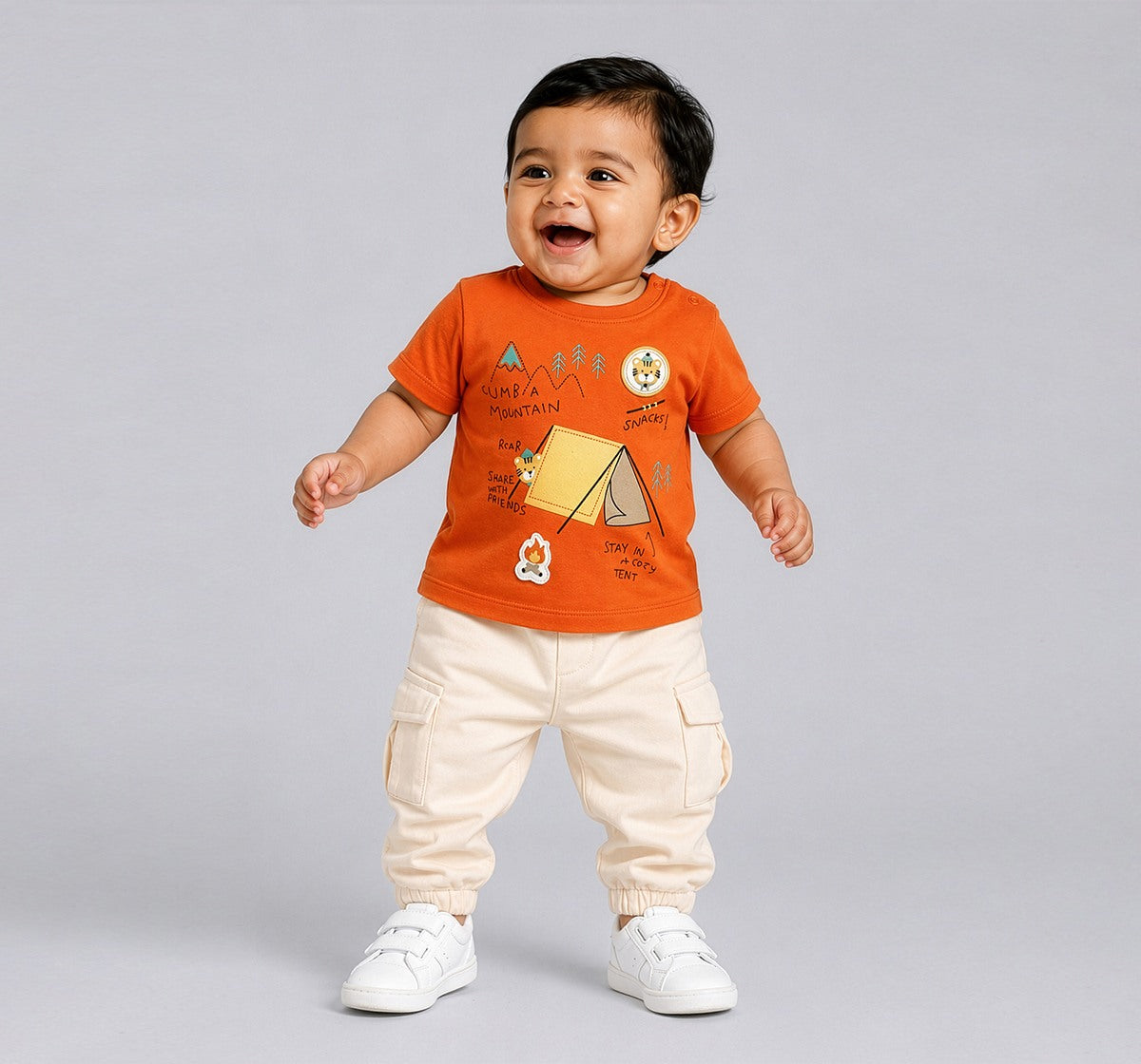 Knit Joggers with Pocket Detail Beige
