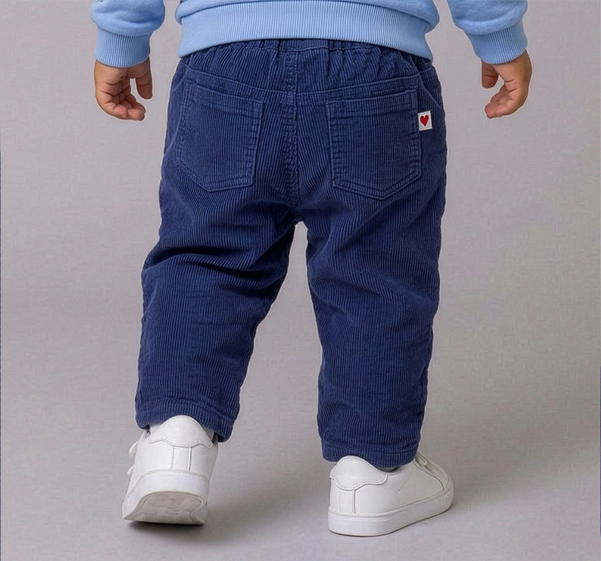 Corduroy Comfort Fit Trousers Blue