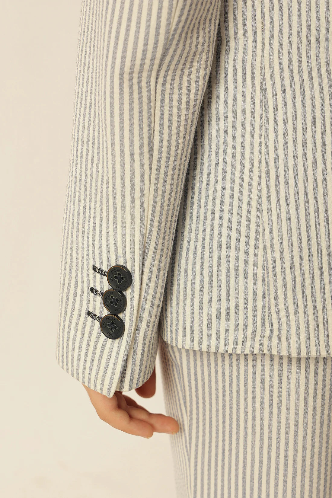 Boys Blue Seersucker Formal Blazer