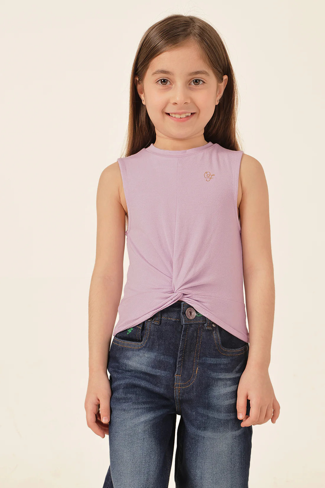 Girls Lilac Printed Jersey T-Shirt