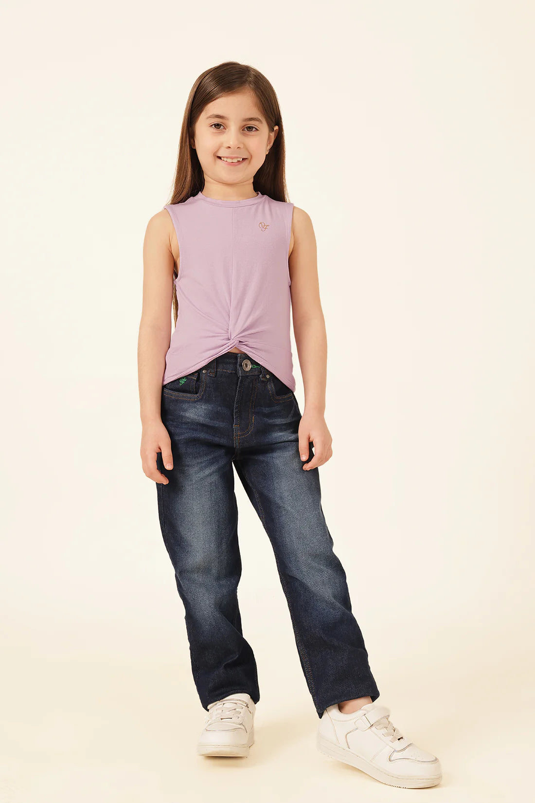 Girls Lilac Printed Jersey T-Shirt
