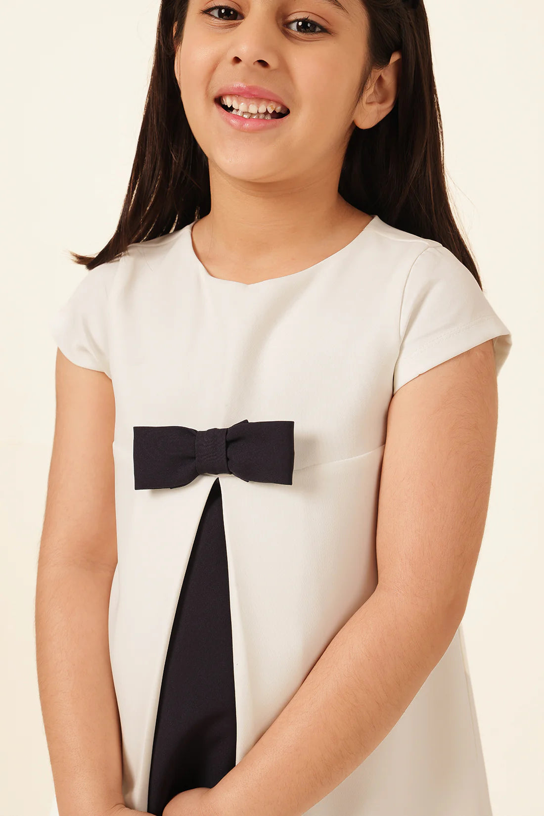 Girls Pink Solid Cotton Summer Dress
