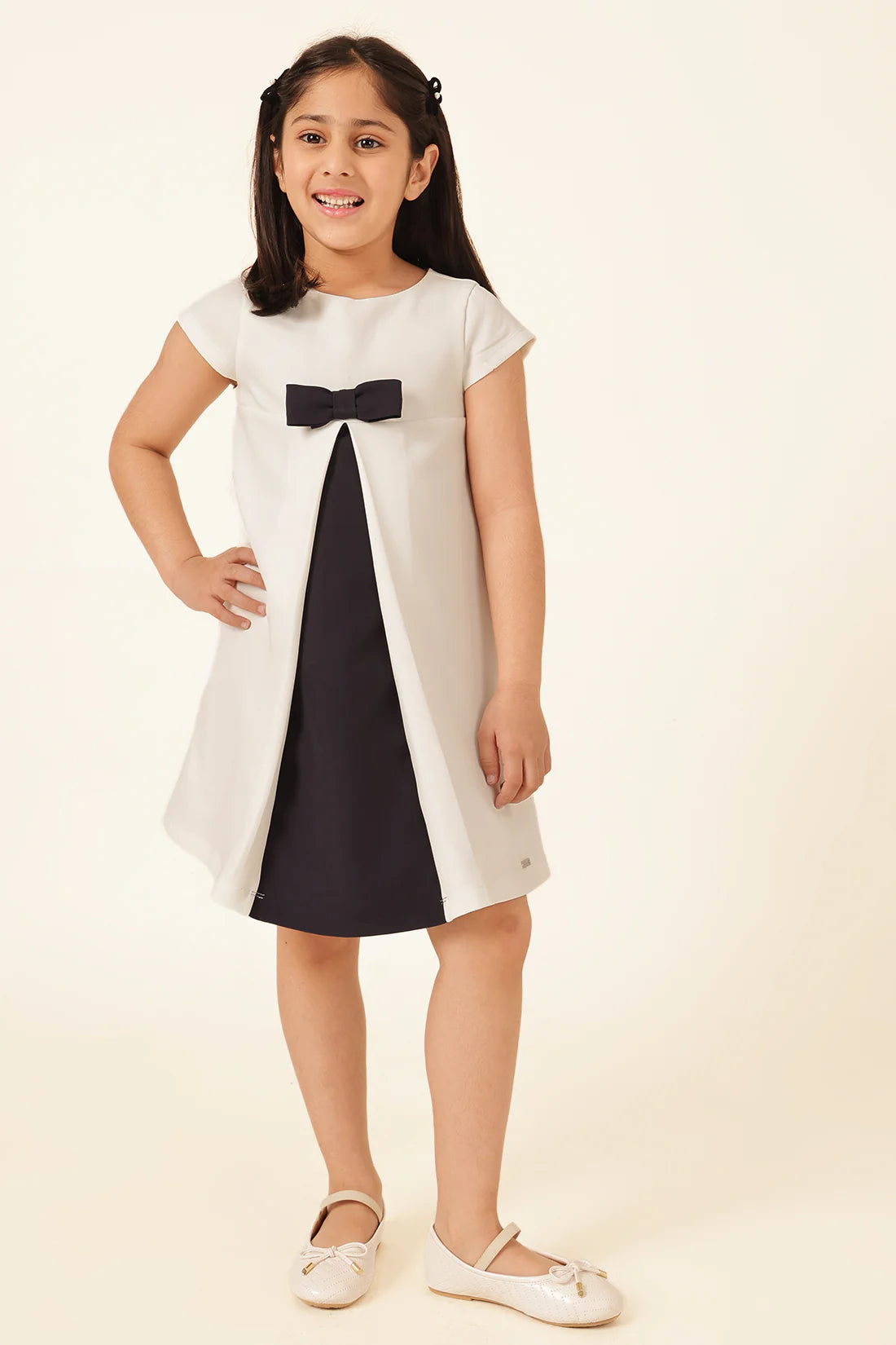 Girls Pink Solid Cotton Summer Dress