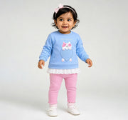 Legging with Lace Detail Pink