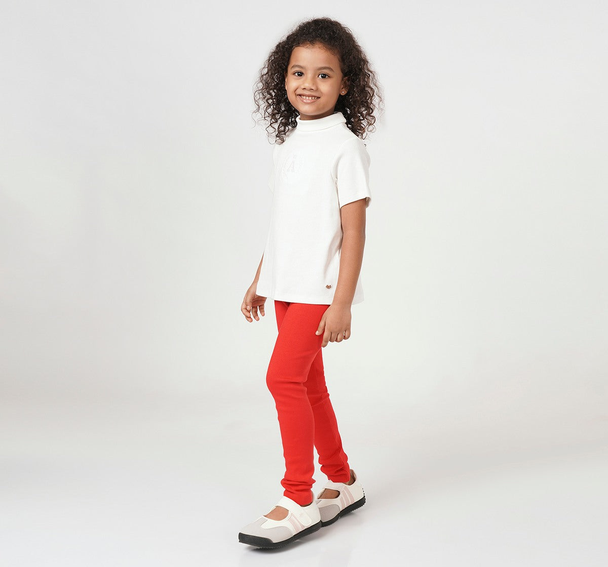 Rib Leggings 2X2 Lycra Rib Red