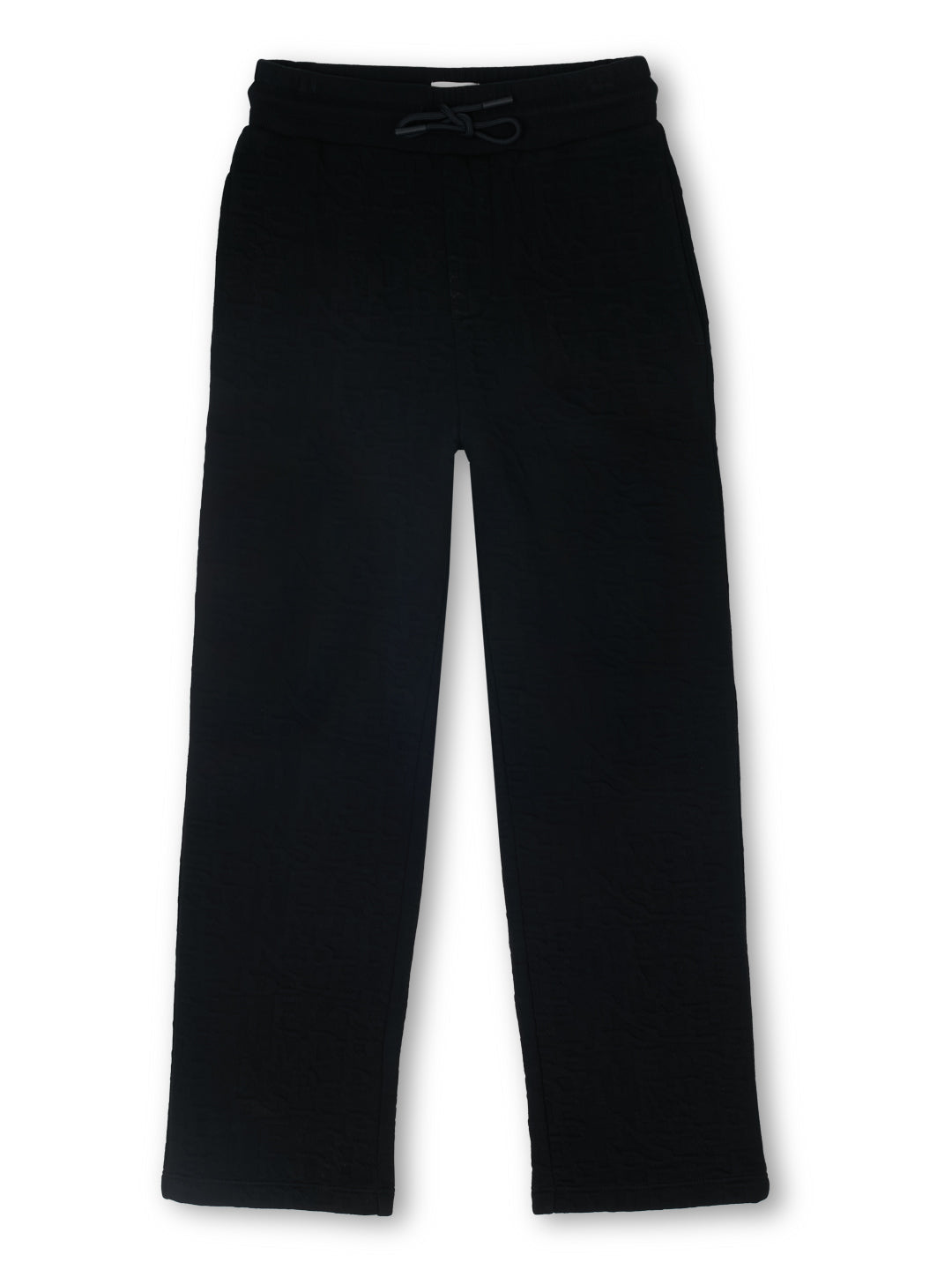 Boys Black Jacquard Regular Fit Joggers