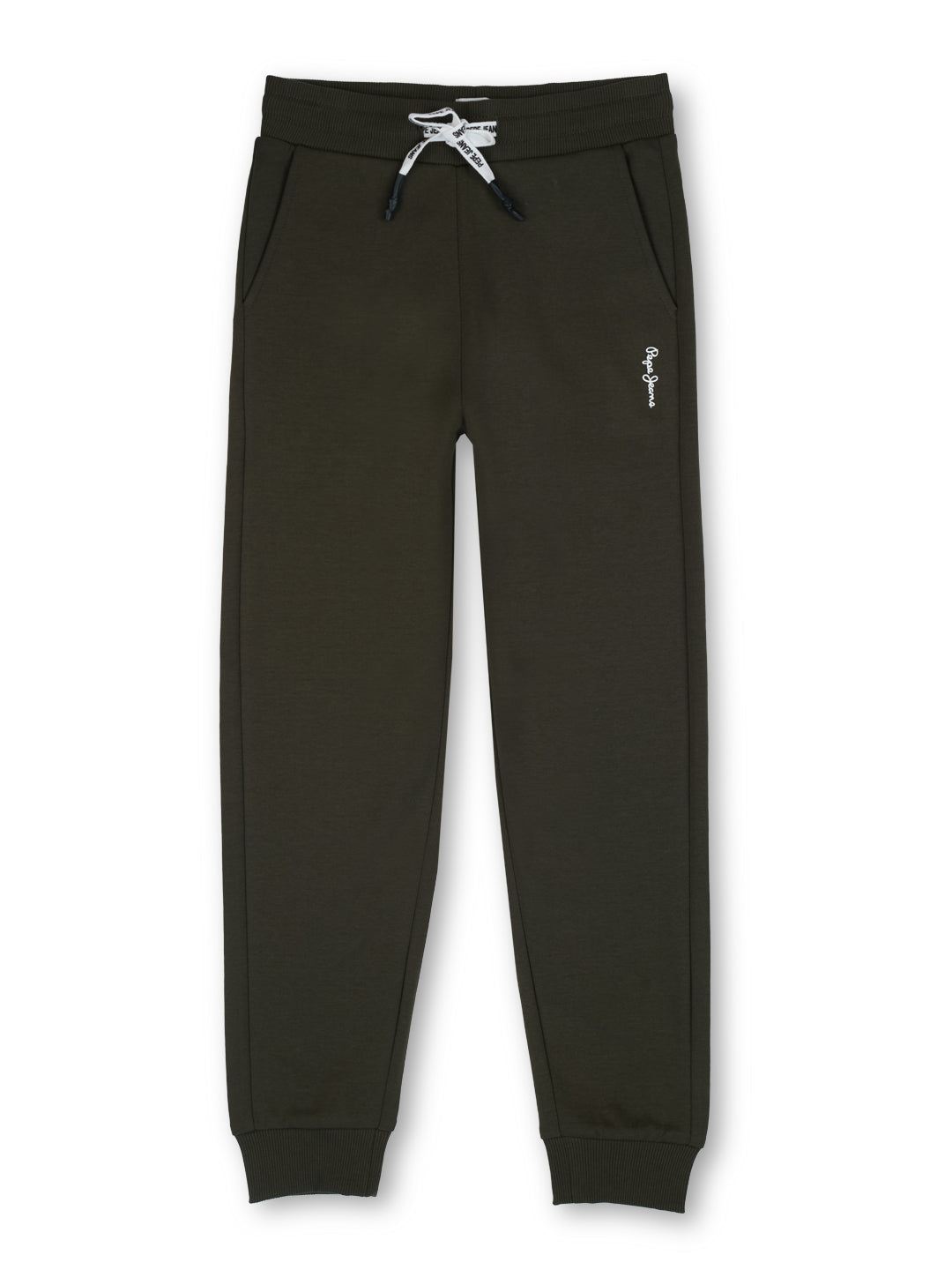 Boys Olive Graphic Print Regular Fit Joggers