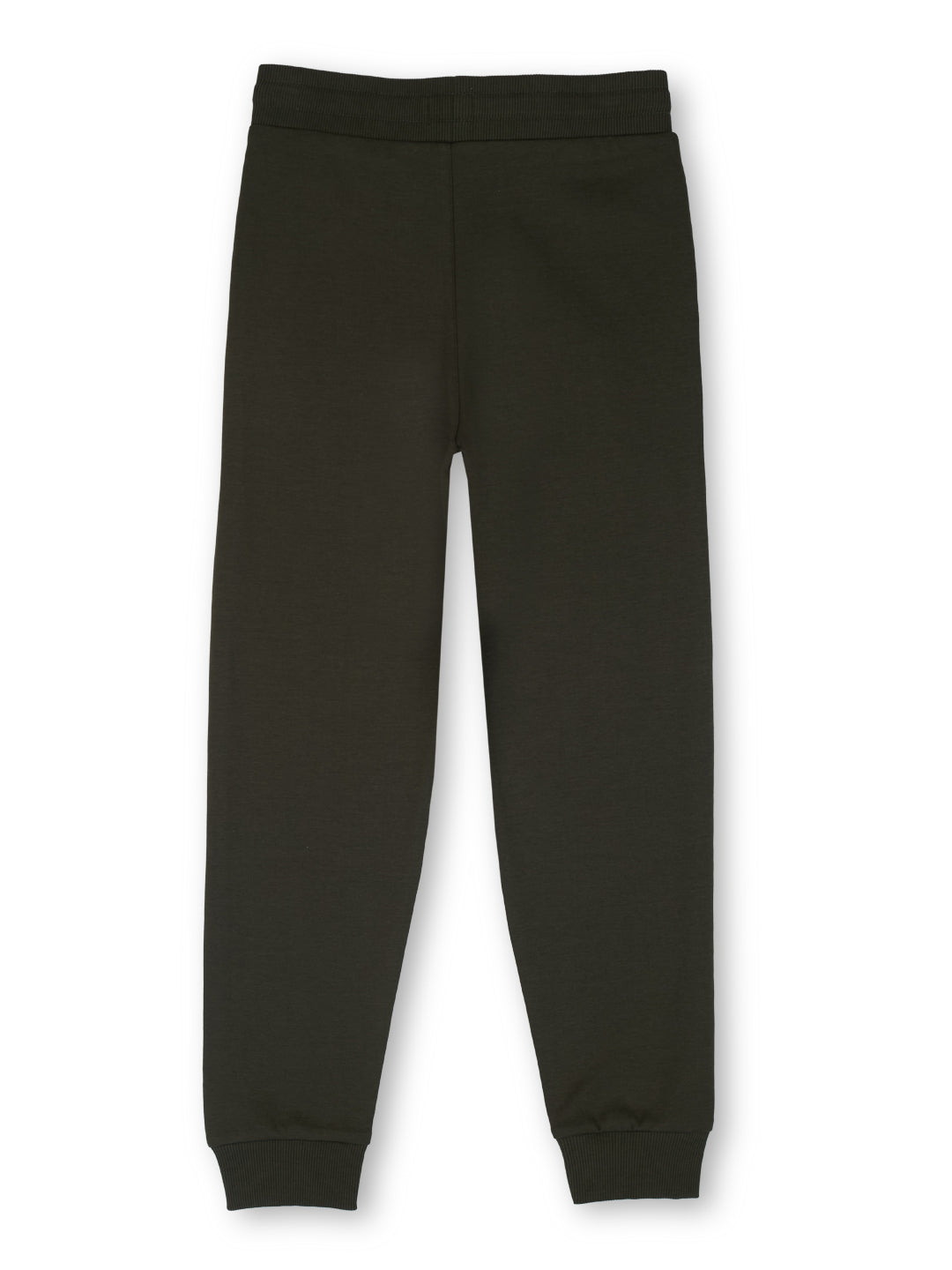 Boys Olive Graphic Print Regular Fit Joggers