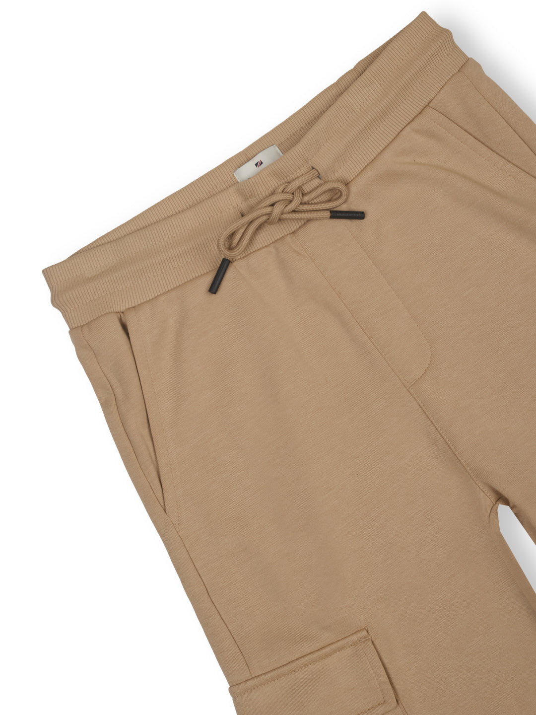Boys Beige Graphic Print Regular Fit Joggers