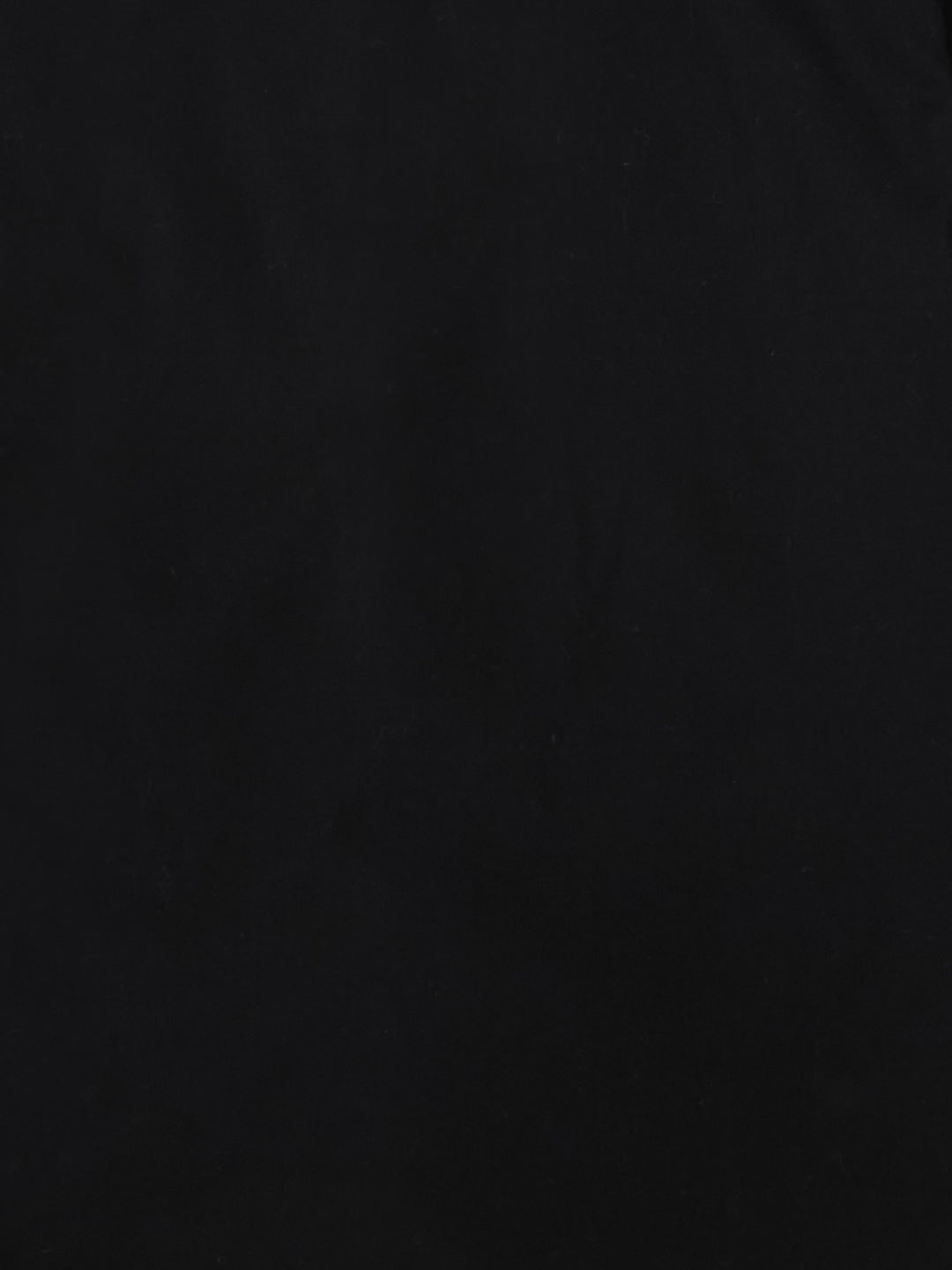 Boys Black Solid Regular Fit Shirt