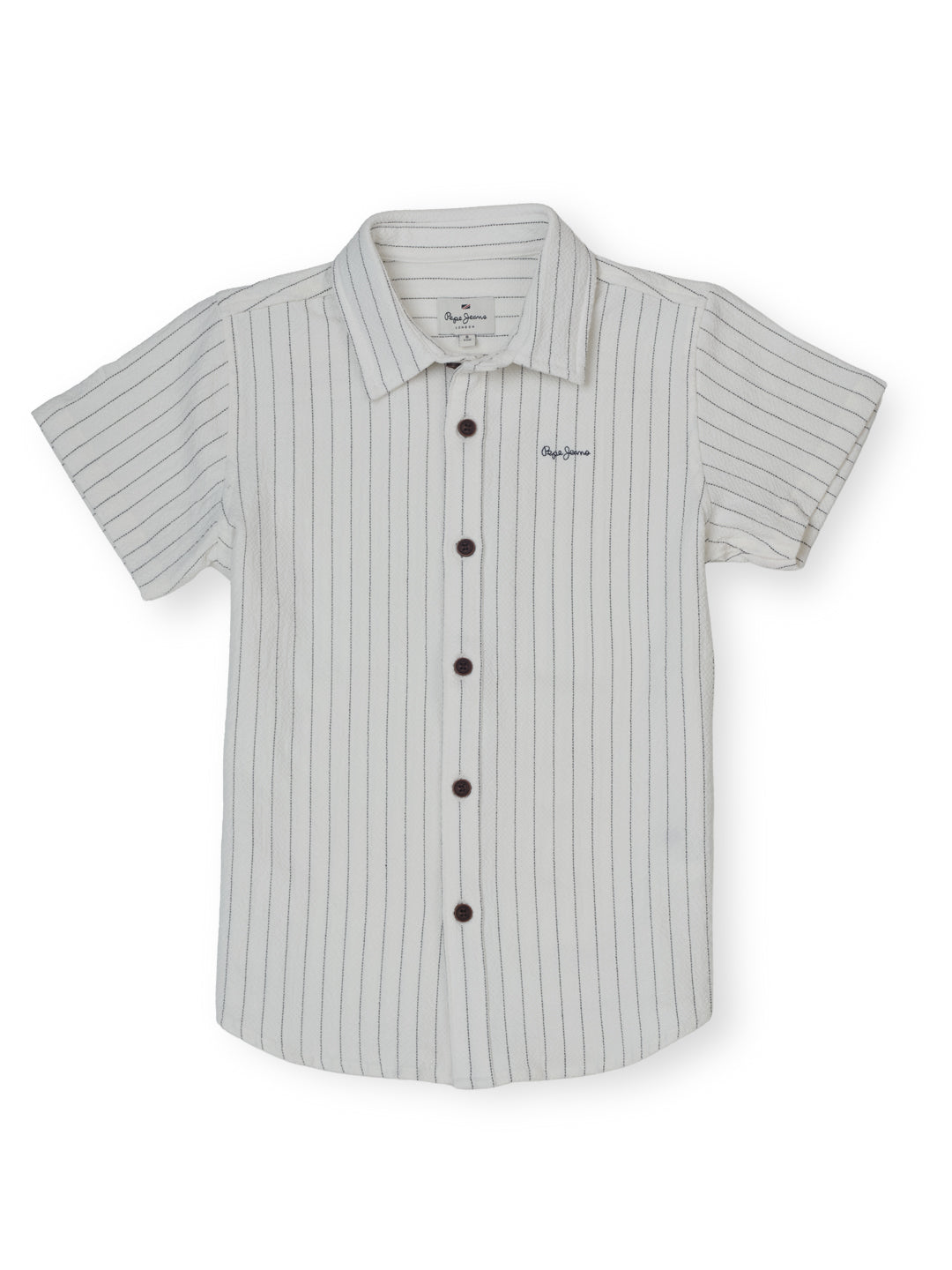Boys White Solid Regular Fit Shirt Everyday
