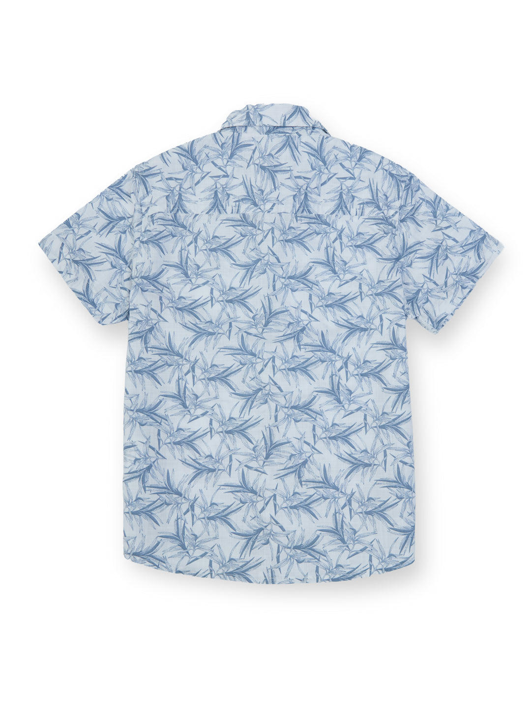 Boys Blue Printed Regular Fit Shirt