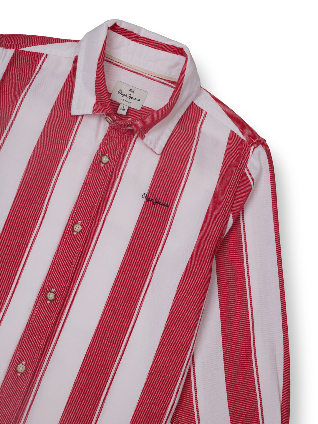 Boys Red Striped Regular Fit Shirt