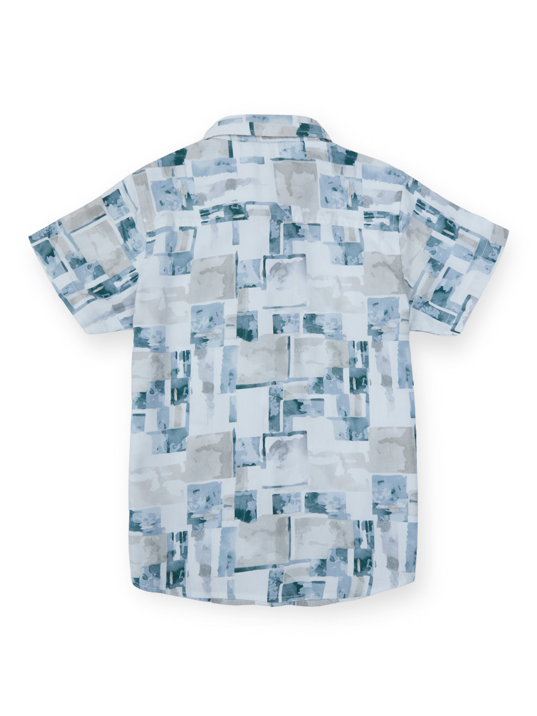 Boys Beige Printed Regular Fit Shirt