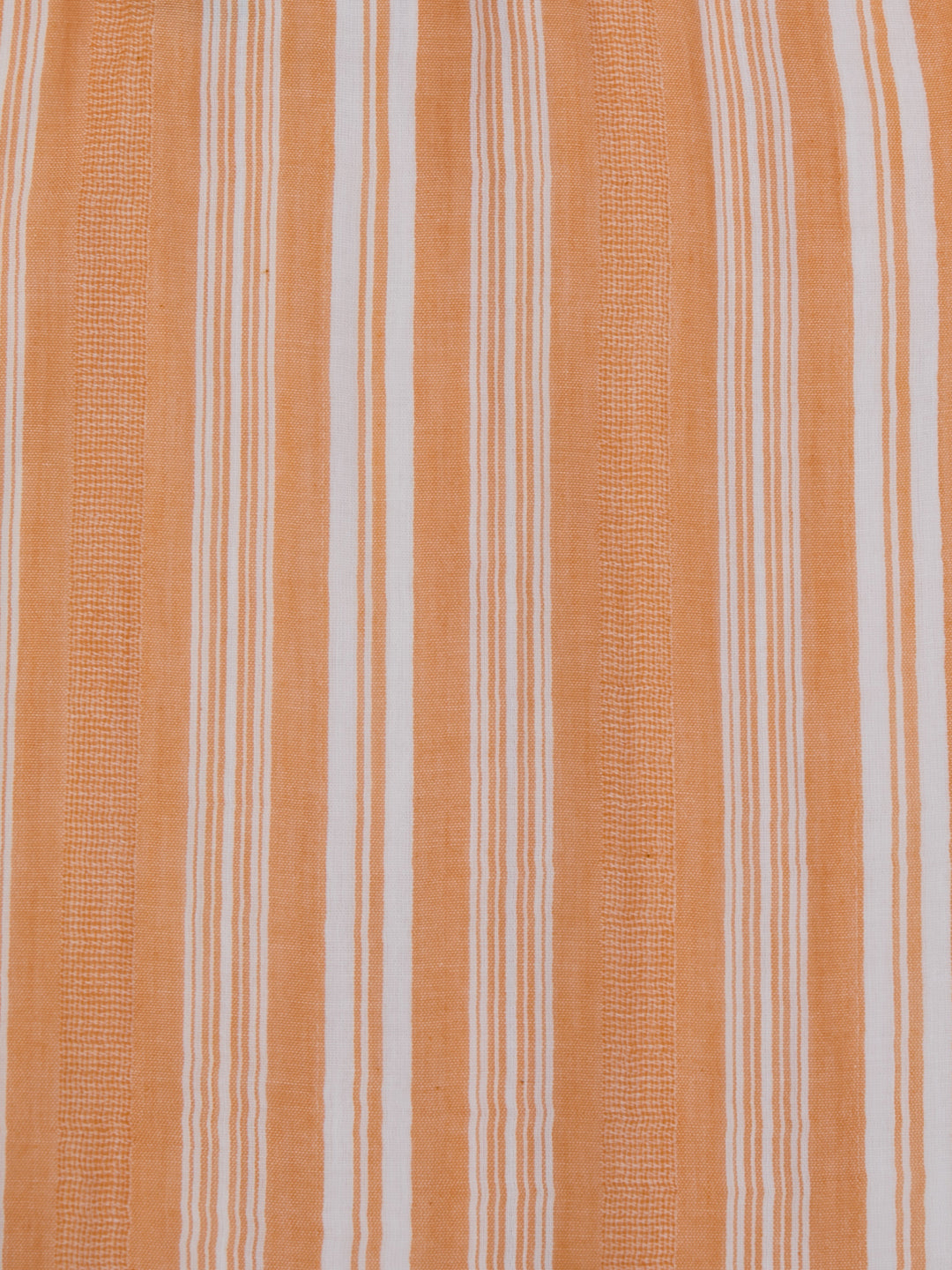 Boys Orange Striped Regular Fit Shirt