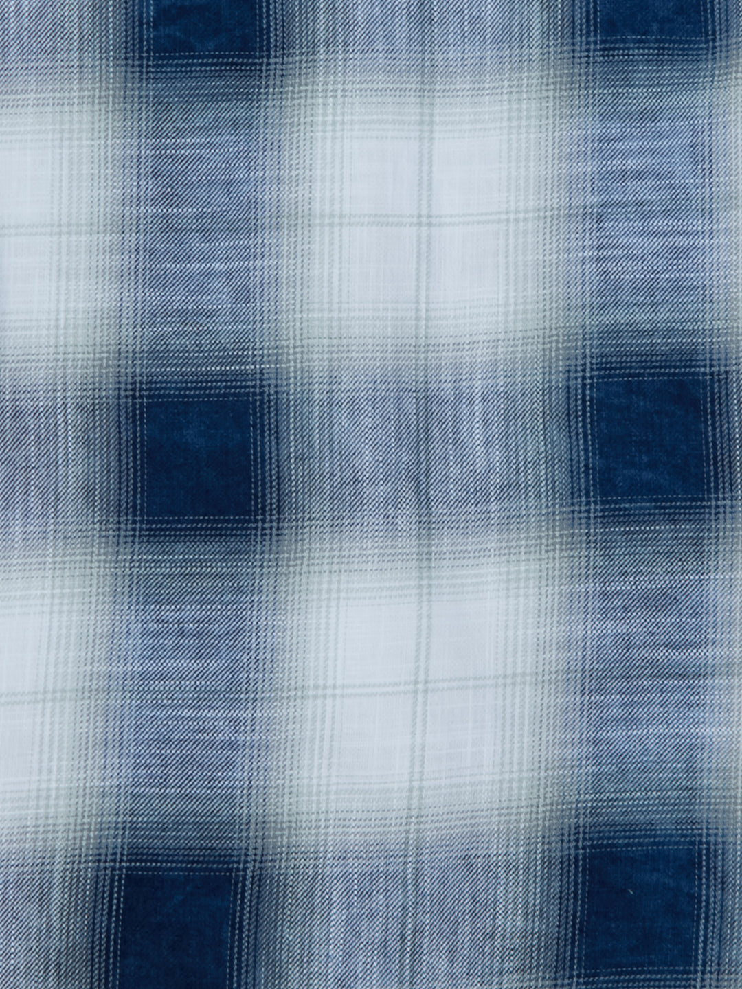 Boys Indigo Checked Regular Fit Shirt Full Sleeves