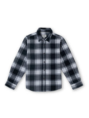 Boys Navy Checked Regular Fit Shirt
