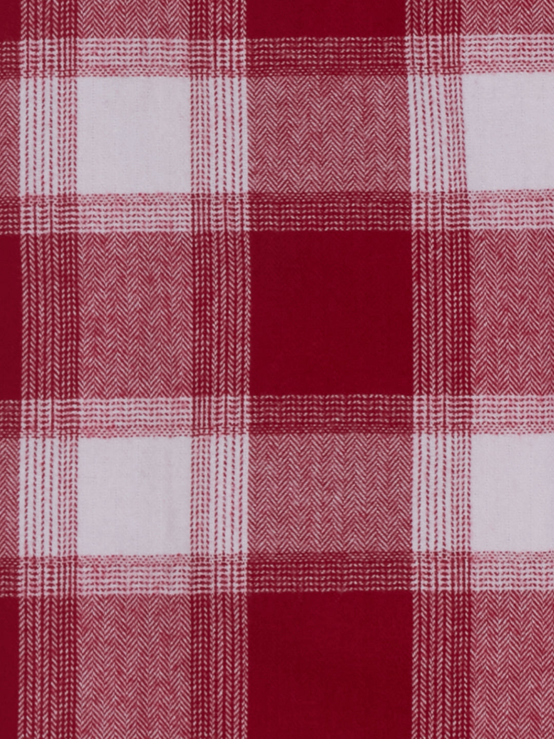 Boys Red Checked Regular Fit Shirt Shirt Collar