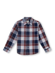 Boys Red Checked Regular Fit Shirt Everyday