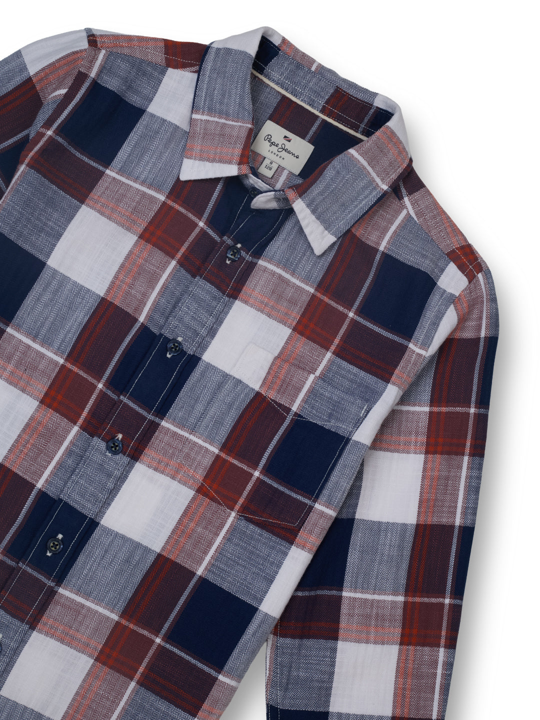 Boys Red Checked Regular Fit Shirt Everyday
