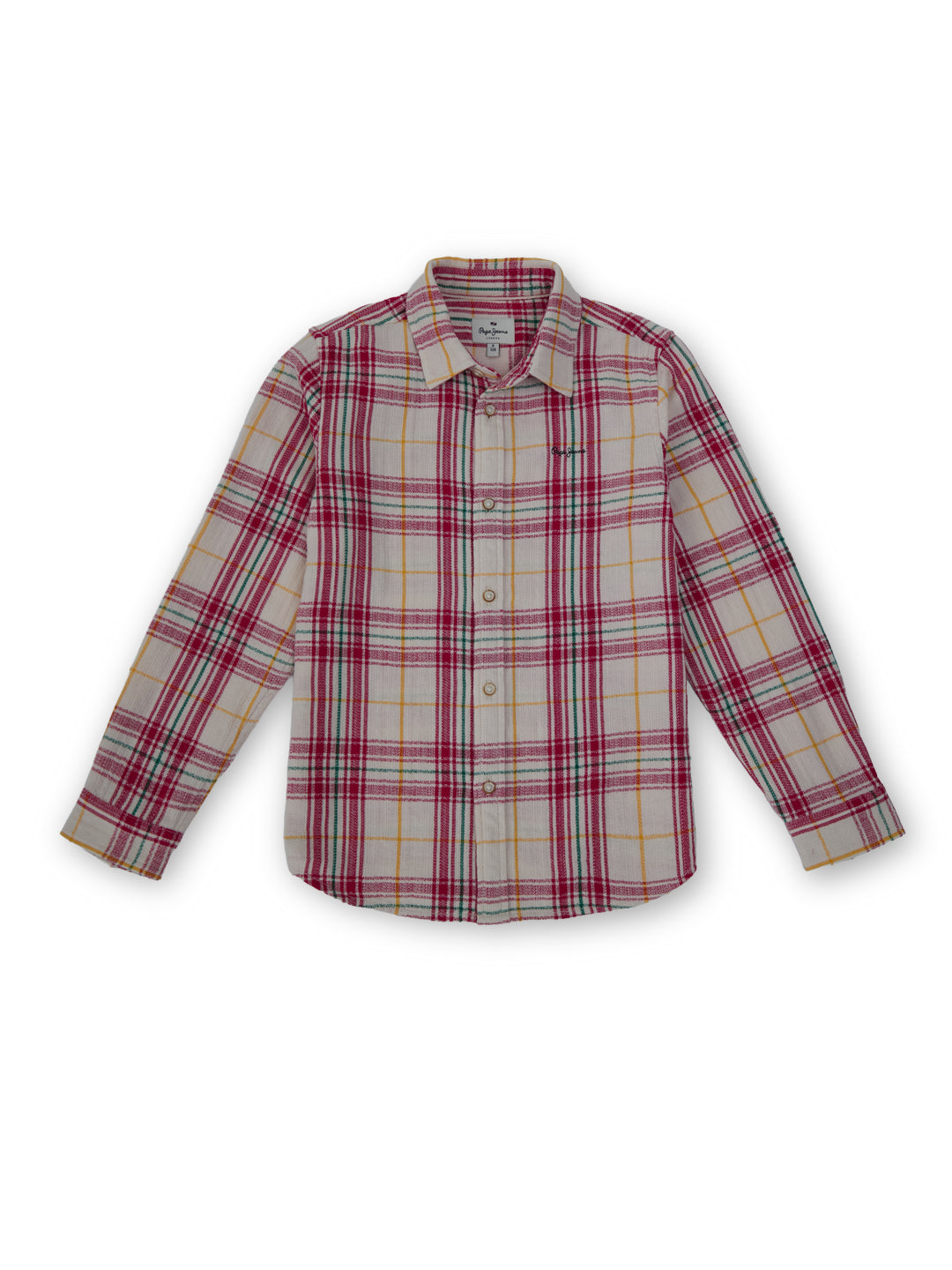 Boys Red Checked Regular Fit Shirt Classic