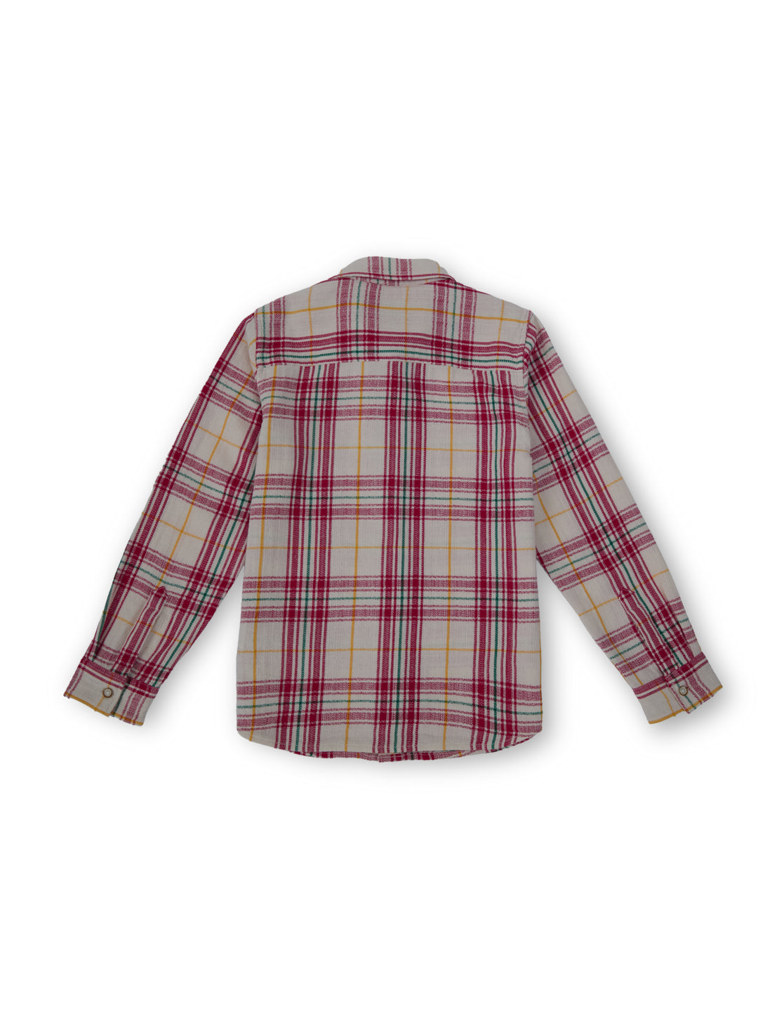 Boys Red Checked Regular Fit Shirt Classic