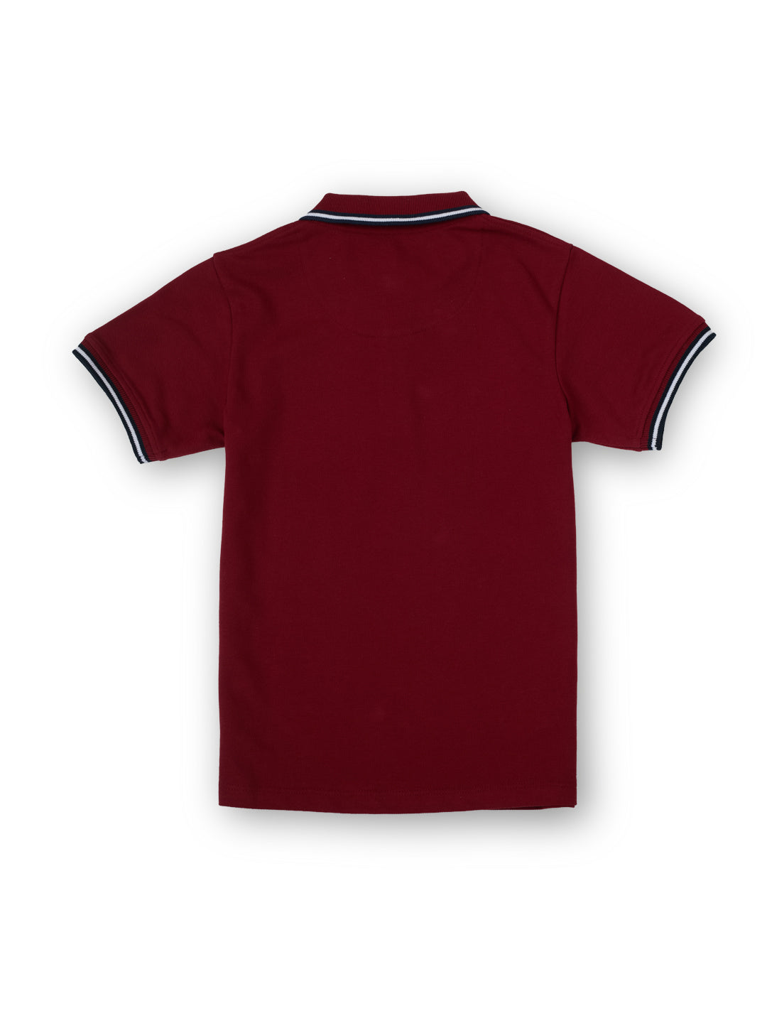 Boys Rugby Red Graphic Print Regular Fit Polo