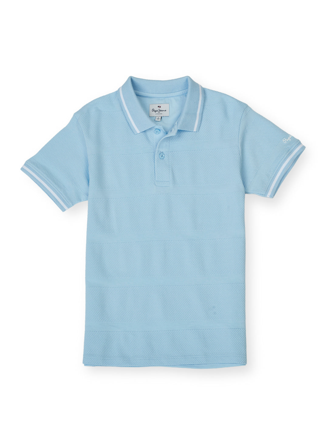 Boys Sky Striped Regular Fit Polo
