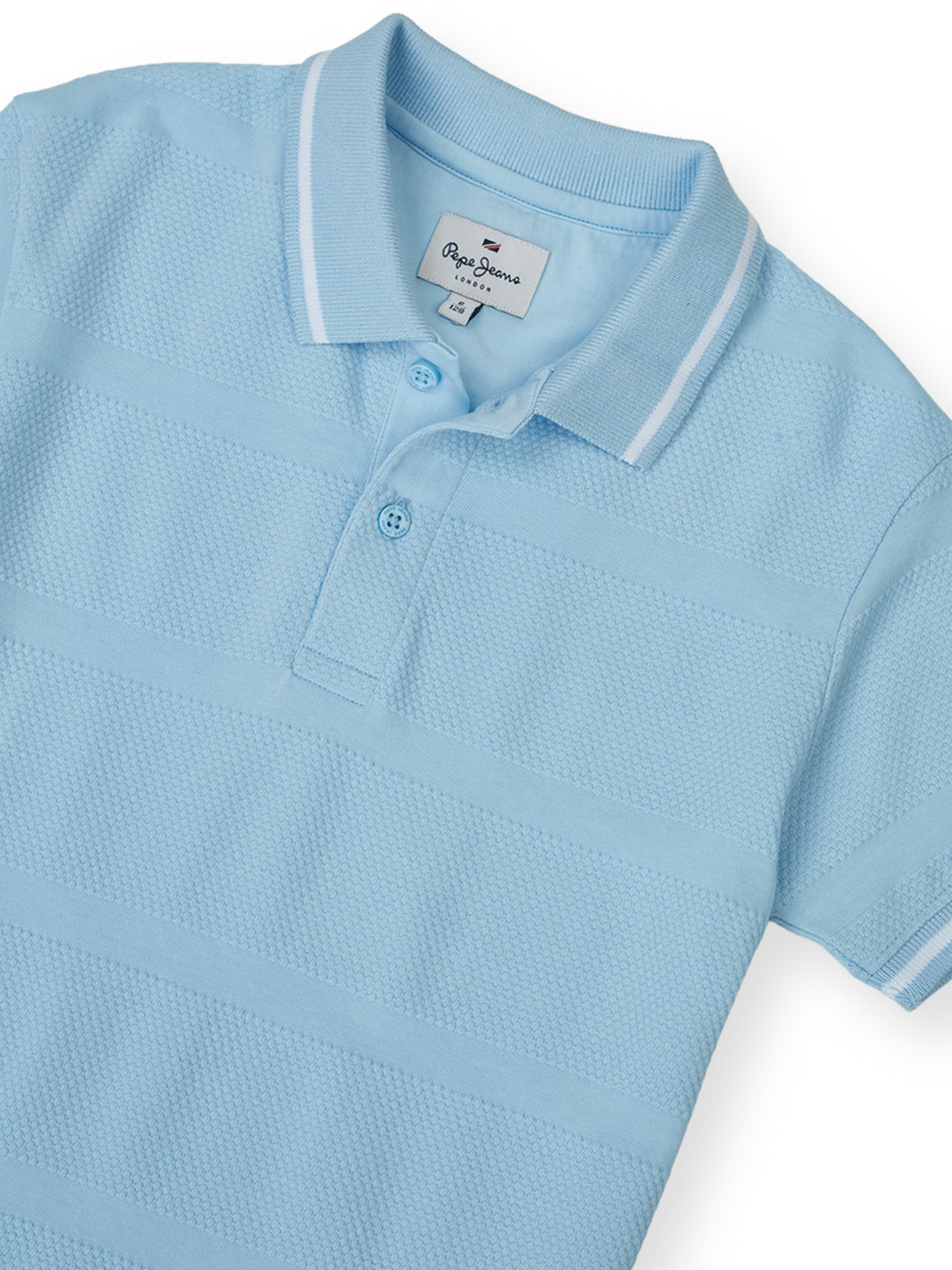 Boys Sky Striped Regular Fit Polo