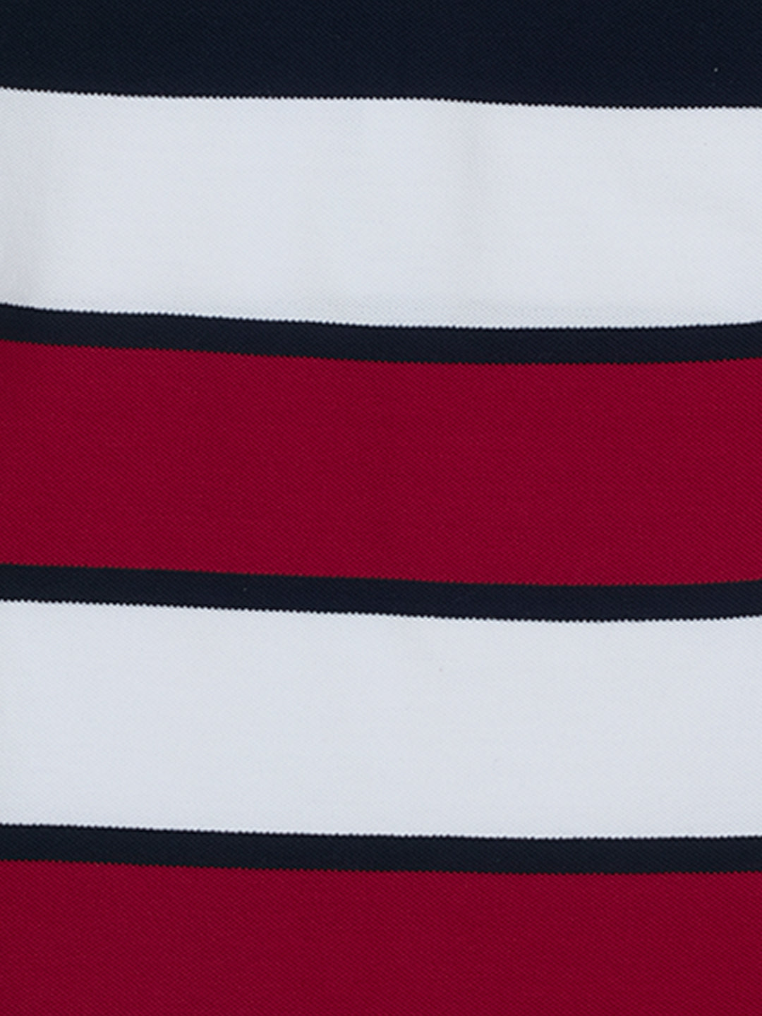 Boys Navy Striped Regular Fit Polo