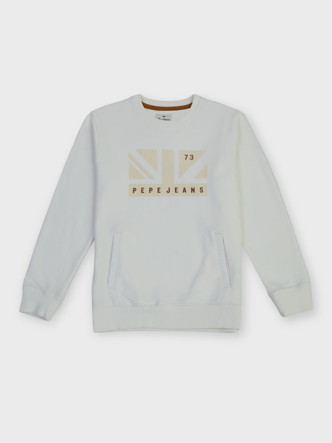 Boys Ecru Graphic Print Regular Fit Sweatshirt