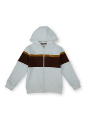 Boys Cocoa Striped Regular Fit Sweatshirt