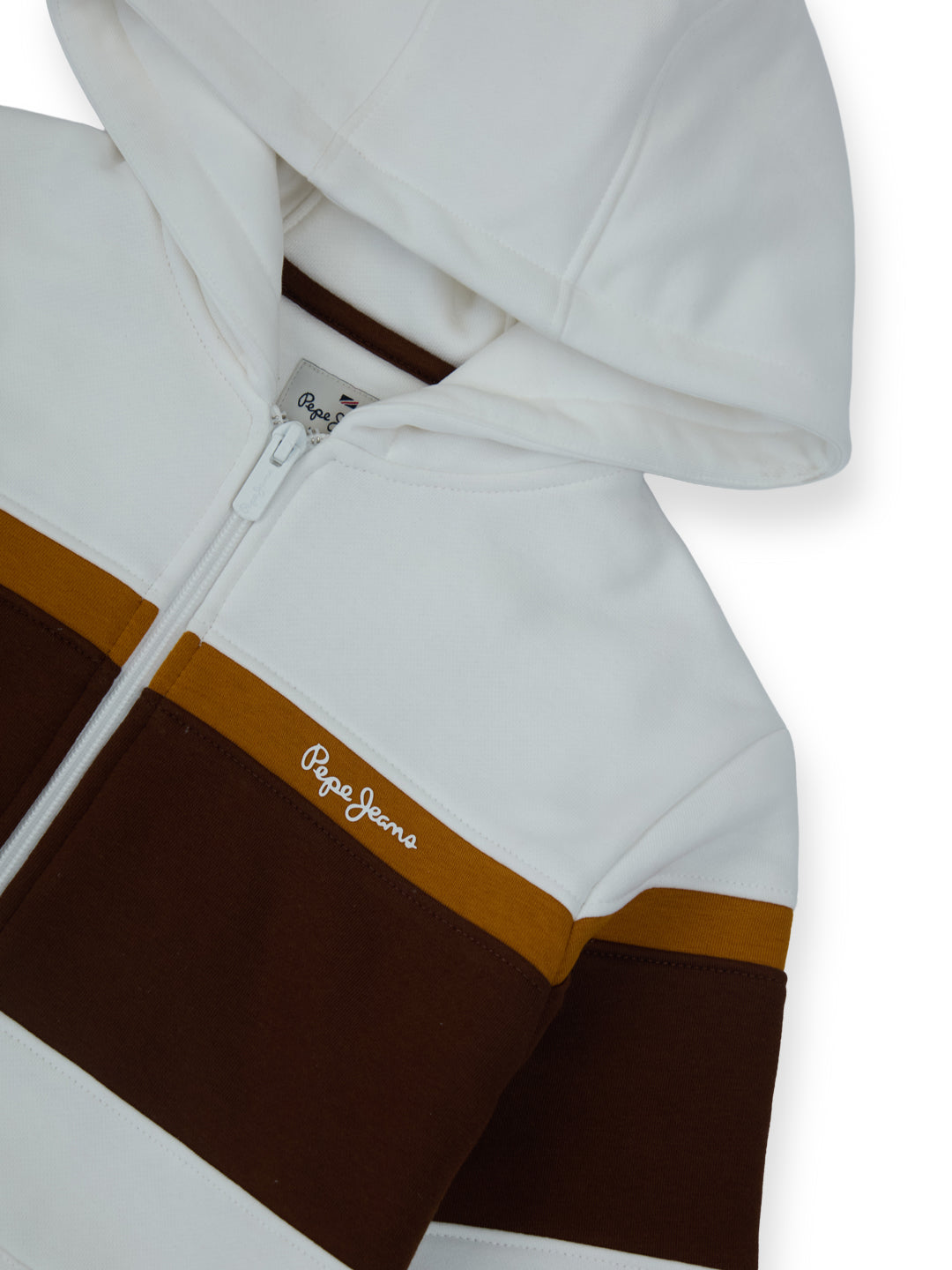 Boys Cocoa Striped Regular Fit Sweatshirt