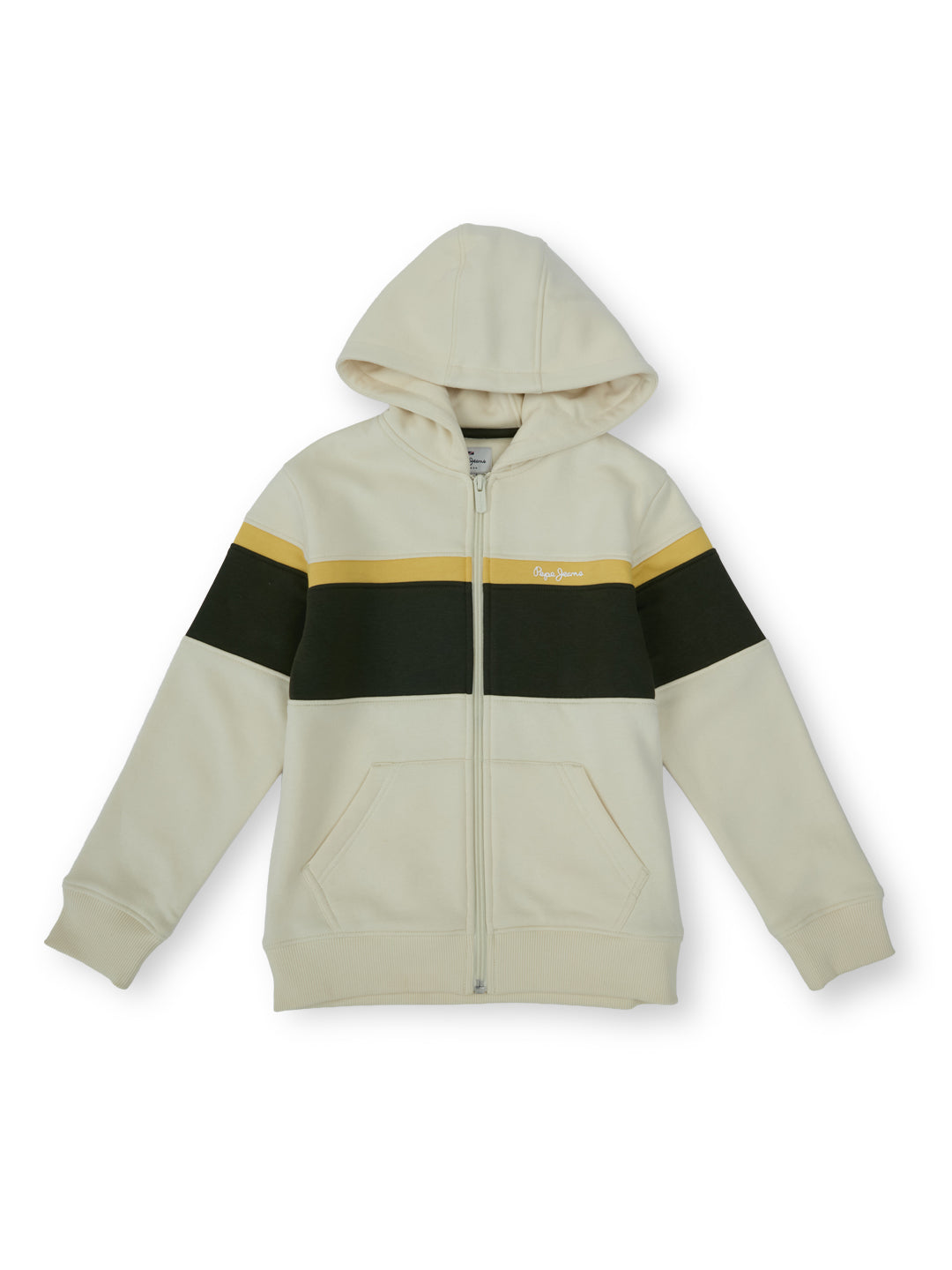 Boys Olive Striped Regular Fit Sweatshirt