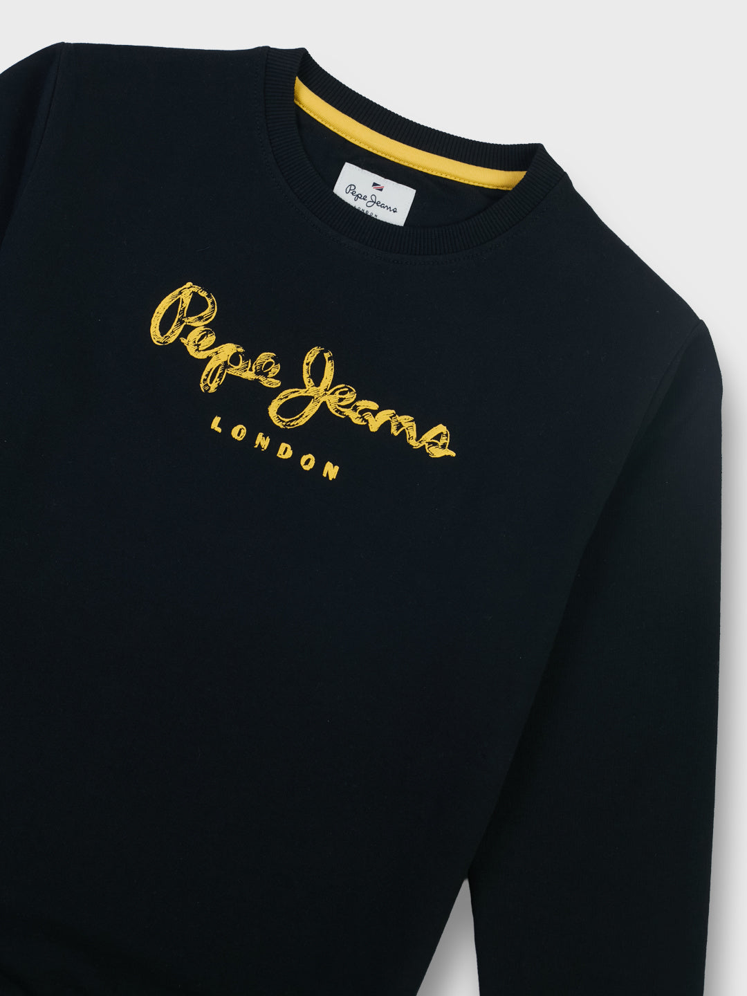 Boys Black Solid Regular Fit Sweatshirt
