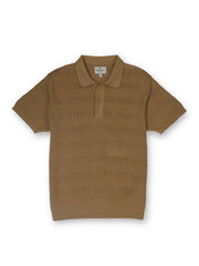 Boys Beige Striped Regular Fit Polo