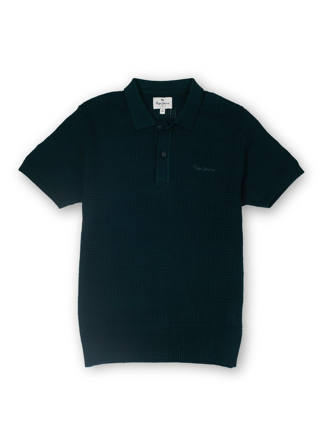 Boys Green Striped Regular Fit Polo