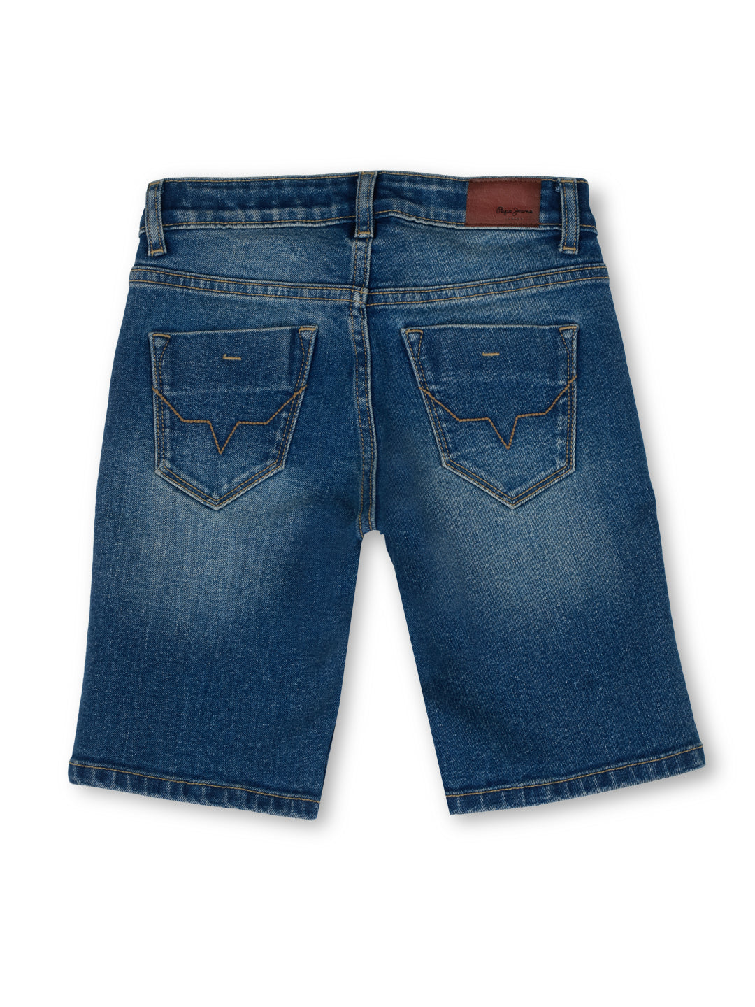 Boys Blue Medium Tint Stretch Slim Fit Denim Shorts